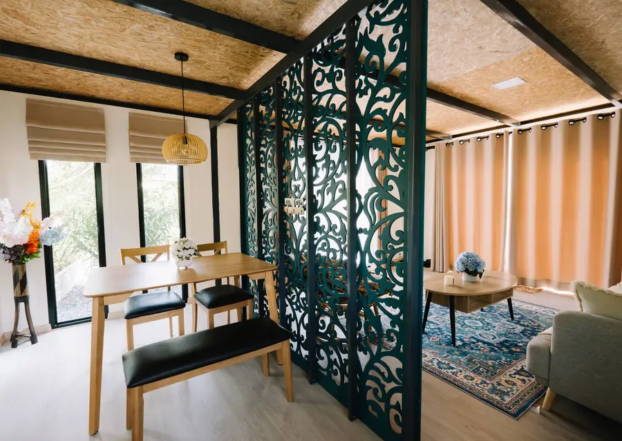 Open living and dining space